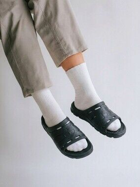 New Timberland GET OUTSLIDE Slides Black Unisex Mens Sz 10 Womens Sz 12